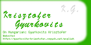 krisztofer gyurkovits business card